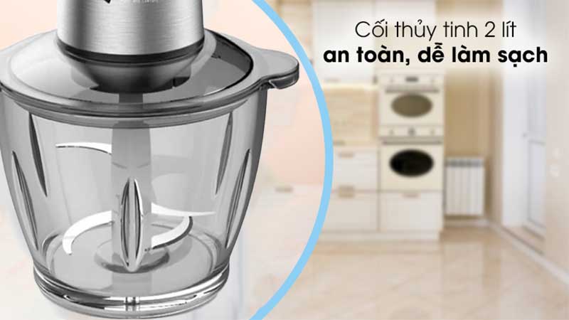 Chất liệu cối và dung tích của Máy xay thịt đa năng Arber XDN2LG