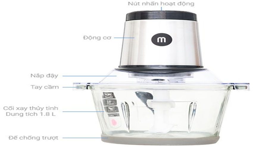 Máy xay thịt đa năng Mishio MK135 - Hàng chính hãng