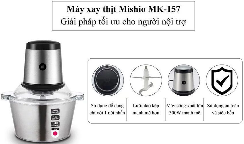 Máy xay thịt đa năng Mishio MK-157 - Hàng chính hãng