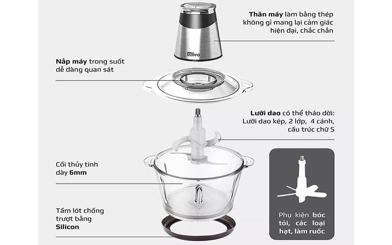 Thiết kế của Máy xay thịt đa năng Olivo FC21