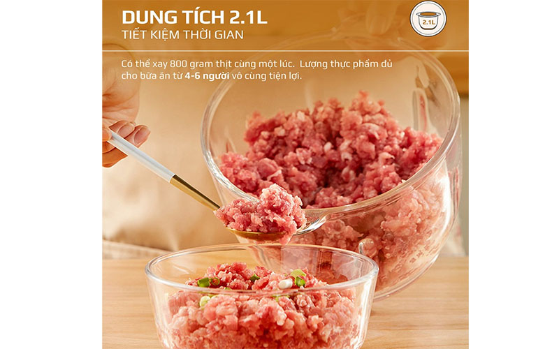 Dung tích cối của Máy xay thịt đa năng Olivo FC21
