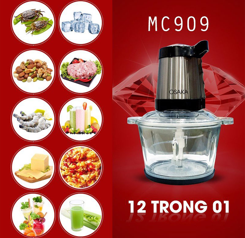 Máy xay thịt đa năng Osaka MC909 - Hàng chính hãng