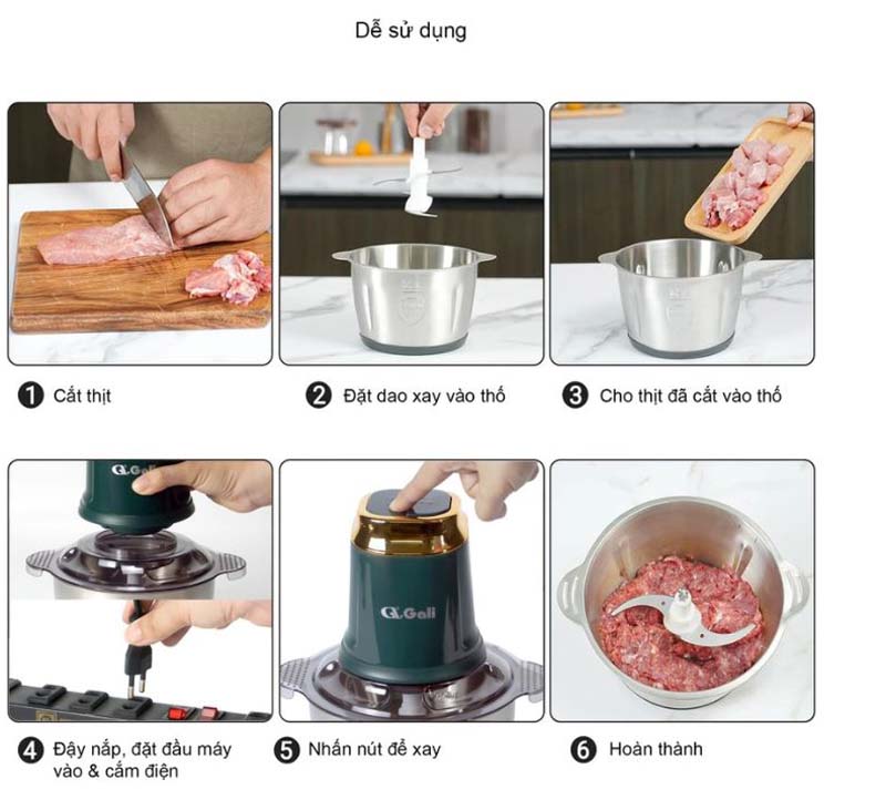 Máy xay thịt Gali GL-1920A - Hàng chính hãng