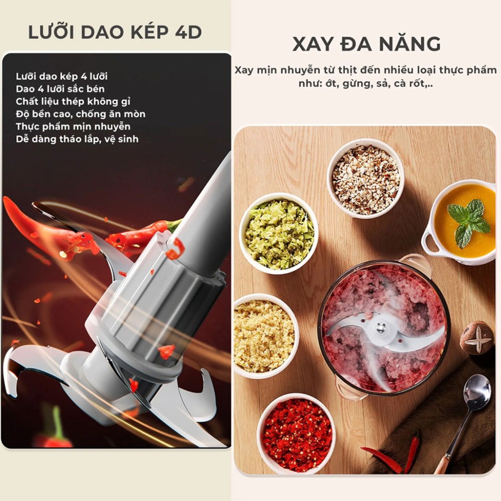 Máy xay thực phẩm đa năng 3 trong 1 Magic Eco AC-16 - Hàng chính hãng