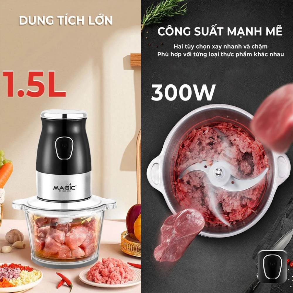 Máy xay thực phẩm đa năng 3 trong 1 Magic Eco AC-16 - Hàng chính hãng