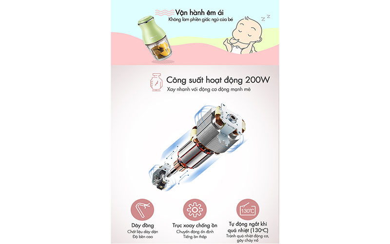 Máy xay thực phẩm đa năng Bear QSJ-B02X5 - Hàng chính hãng