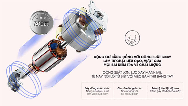 Máy xay thực phẩm đa năng Bear QSJ-B03K2 - Hàng chính hãng