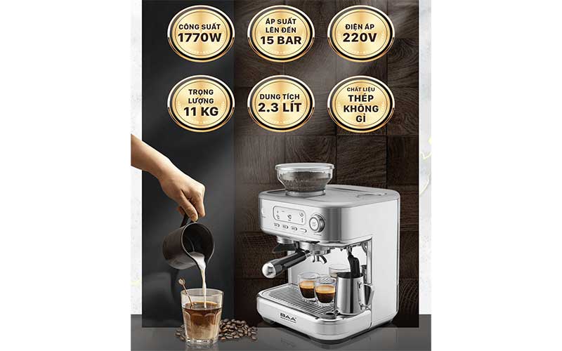 Máy xay và pha cà phê BAA 868 - Hàng chính hãng
