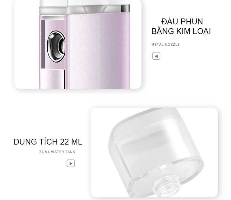 Máy xịt khoáng công nghệ Nano K-SKIN KD88 - Hàng chính hãng