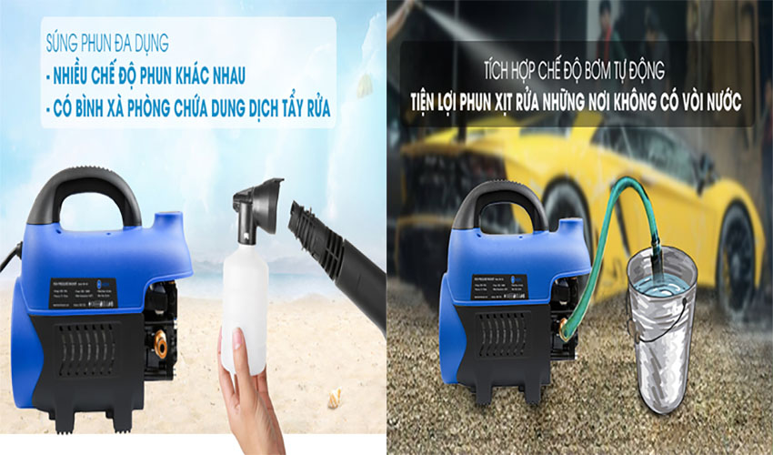 Máy xịt rửa áp lực cao áp Kachi MK-164 - Hàng chính hãng