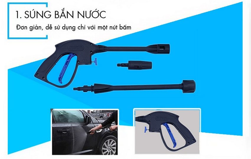 Máy xịt rửa xe cao áp Kachi MK-103 - Hàng chính hãng