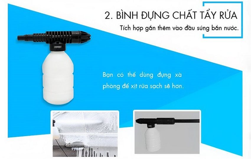 Máy xịt rửa xe cao áp Kachi MK-103 - Hàng chính hãng