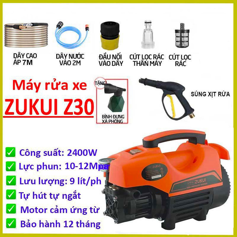 Máy xịt rửa xe Zukui Z30 - Hàng chính hãng
