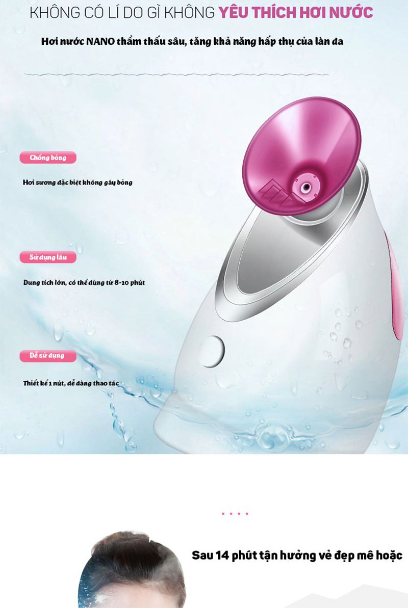 Máy xông hơi mặt K-SKIN KD2331A - Hàng chính hãng