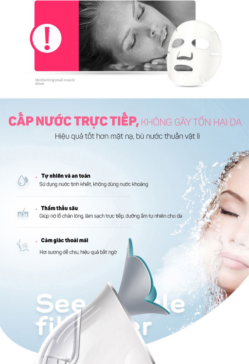 Máy xông hơi mặt K-SKIN KD2331A - Hàng chính hãng