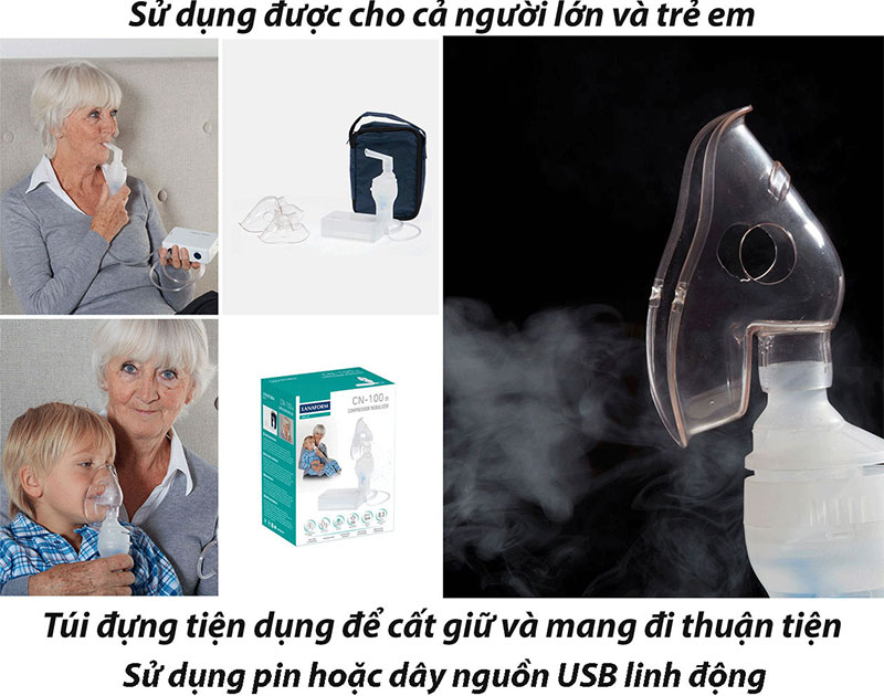 Máy xông mũi họng Lanaform CN-100P LA120420 - Hàng chính hãng