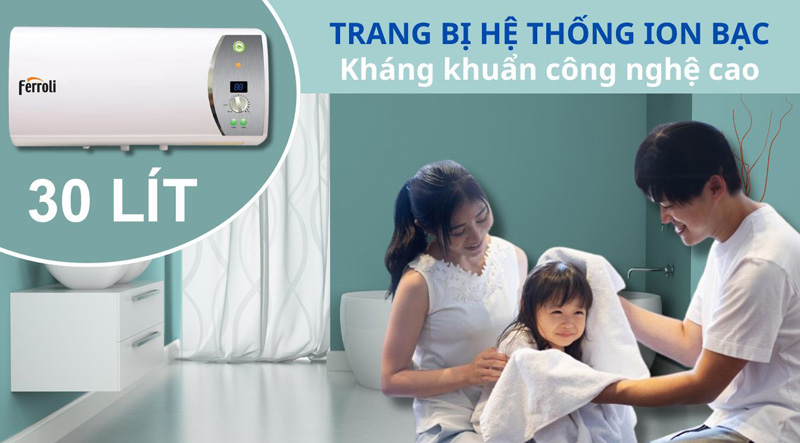 Máy nước nóng gián tiếp Ferroli Verdi 30 AG+ - Hàng chính hãng