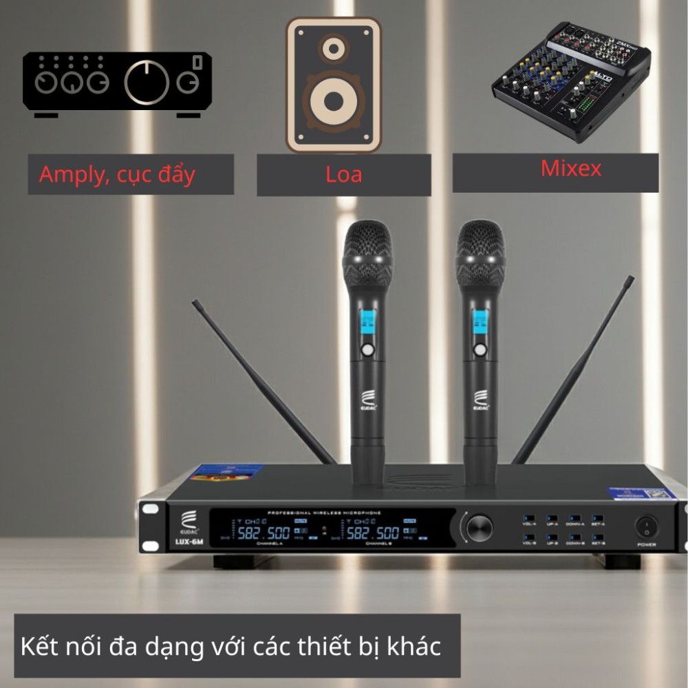 Micro karaoke Eudac AudioLUX-6M - Hàng chính hãng