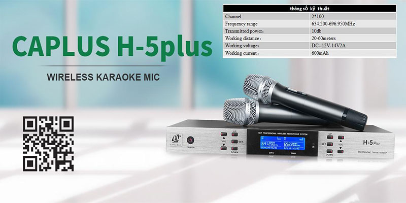 Micro không dây CAF Caplus H-5Plus - Hàng chính hãng