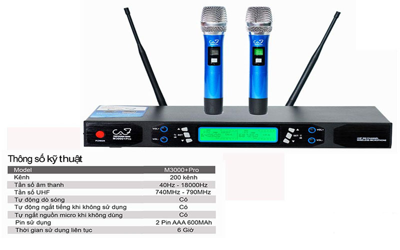 Micro không dây CAF M3000 PLUS PRO