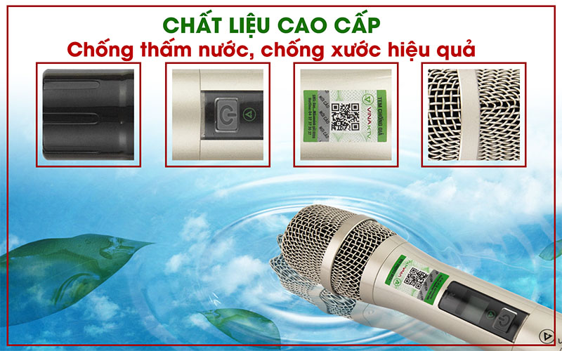 Chất liệu cấu tạo của Micro không dây VinaKTV USS-900