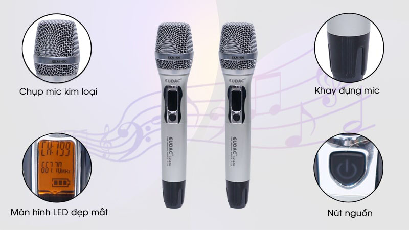 Micro không dây Eudac Audio SKM-400 - Hàng chính hãng