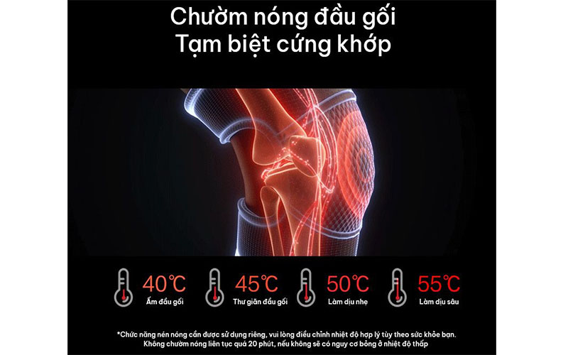 Chức năng chườm nóng của Máy massage đầu gối SKG BK3