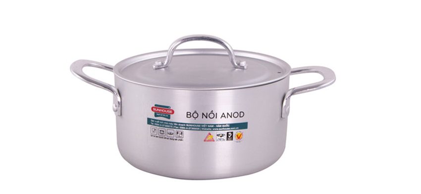 Chiều cao của nồi lẻ anod Sunhouse SH6542-16