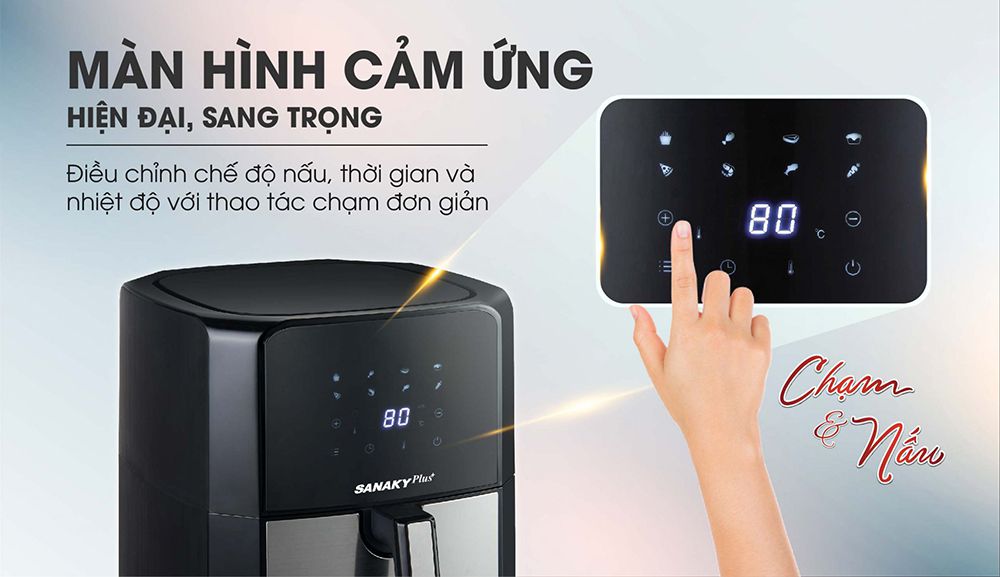 Nồi chiên không dầu 6.5 lít Sanaky NCKD.VH60AT1 - Hàng chính hãng