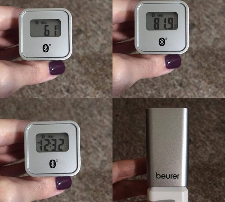 Màn hình hiển thị của Nhiệt kế ẩm Beurer HM55