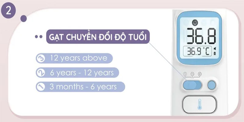 Nhiệt kế hồng ngoại đo trán và tai Beborn IT03 AOJ-20B - Hàng chính hãng