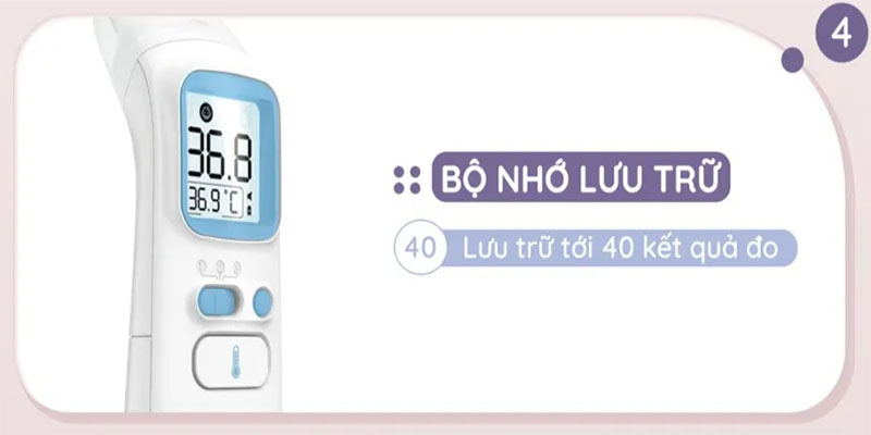 Nhiệt kế hồng ngoại đo trán và tai Beborn IT03 AOJ-20B - Hàng chính hãng