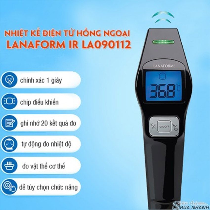 Nhiệt kế điện tử hồng ngoại Lanaform IR LA090112 - Hàng chính hãng