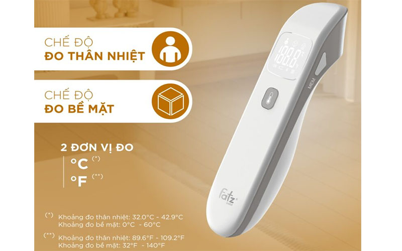 Nhiệt kế hồng ngoại không tiếp xúc Prompt 5 Fatzbaby EW-TA50 - Hàng chính hãng