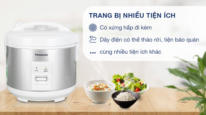 Nồi cơm điện Panasonic 1 lít SR-MVN10LRAX - Hàng chính hãng