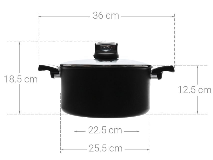 Cấu hình của nồi 2 quai Tefal C6207172 