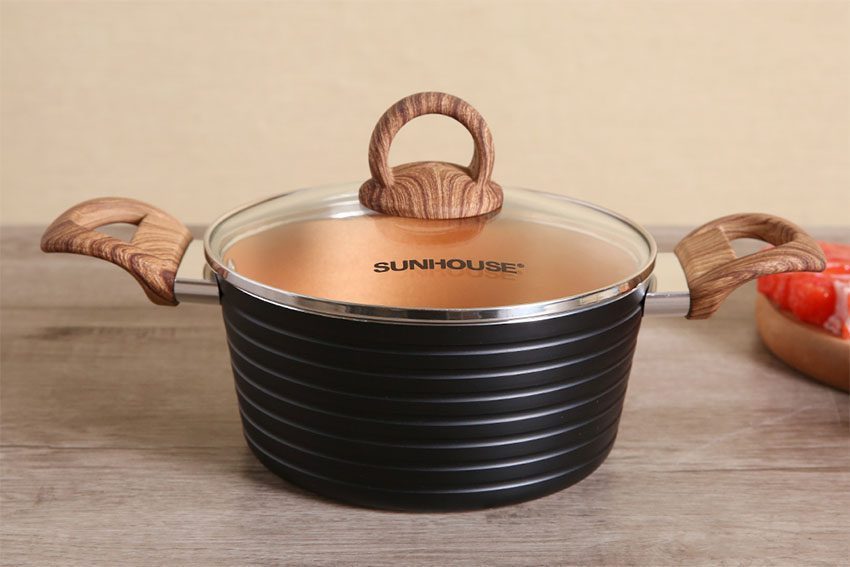 Nồi Ceramic đáy từ Sunhouse SHG2018MCA - Hàng chính hãng