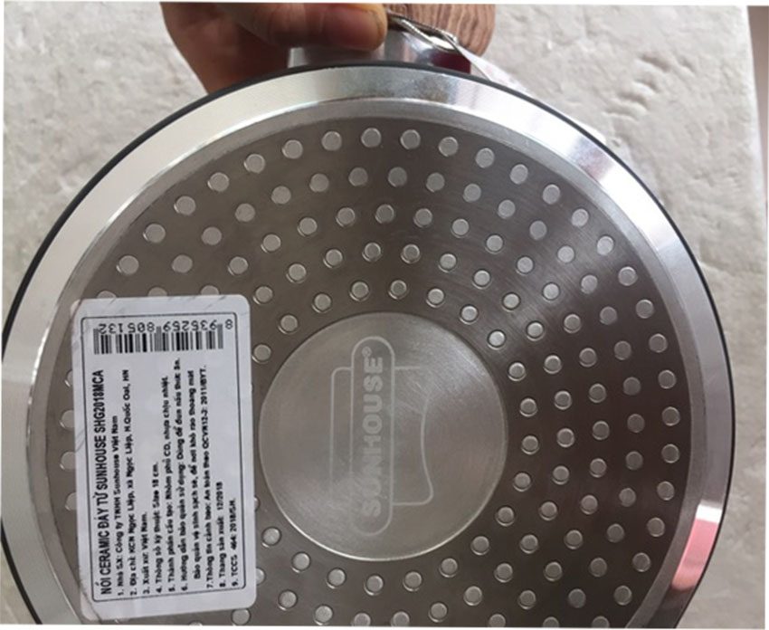 Nồi Ceramic đáy từ Sunhouse SHG2018MCA - Hàng chính hãng