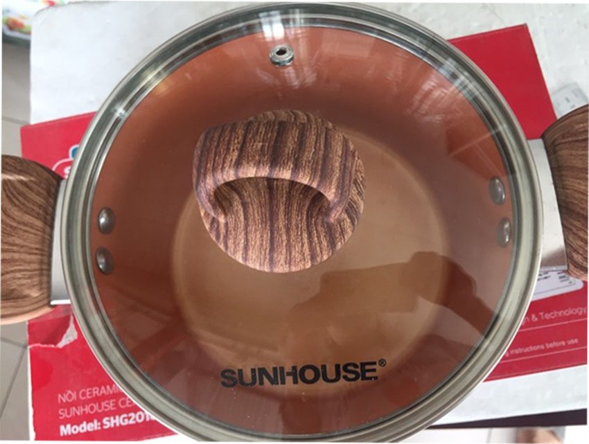 Nồi Ceramic đáy từ Sunhouse SHG2018MCA - Hàng chính hãng