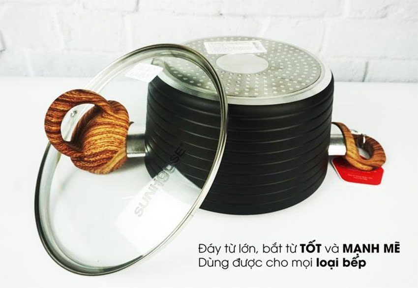 Nồi Ceramic đáy từ Sunhuose SHG2020MCA - Hàng chính hãng