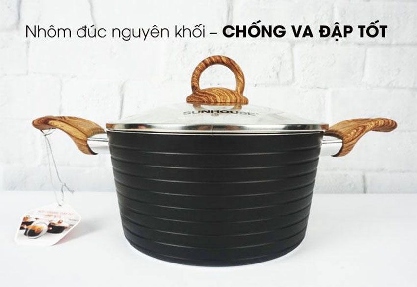 Nồi Ceramic đáy từ Sunhuose SHG2024MCA - Hàng chính hãng