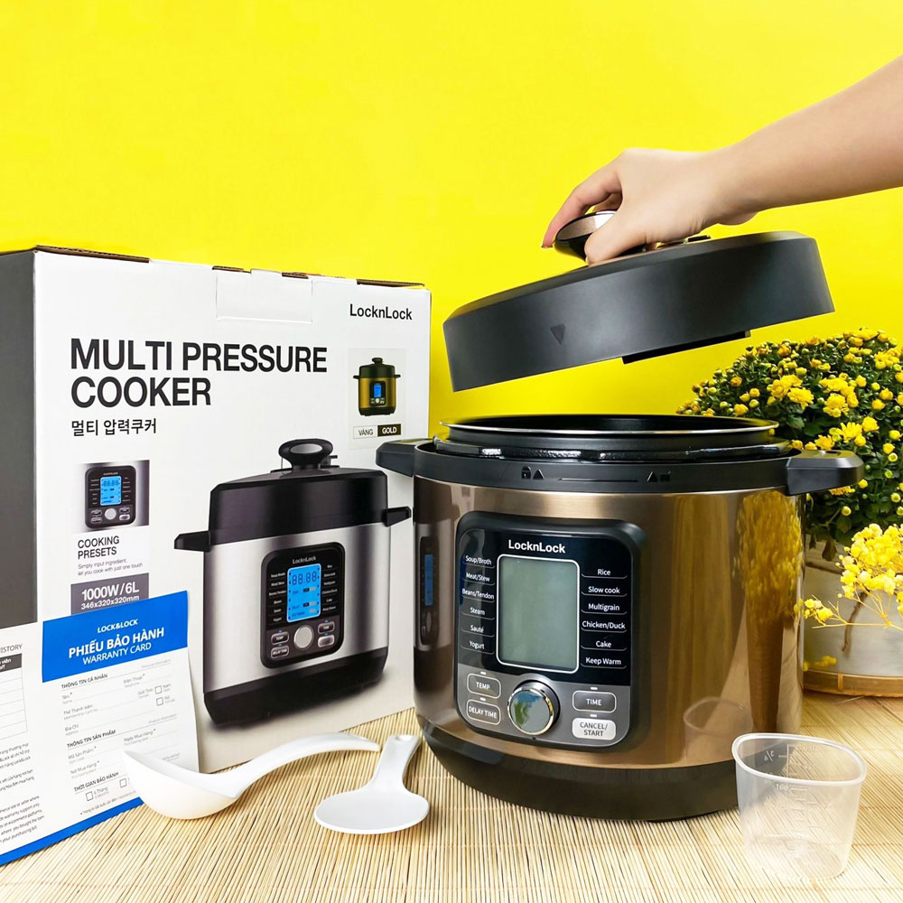 Nồi áp suất đa năng Lock&Lock EJP676BLK - Hàng chính hãng