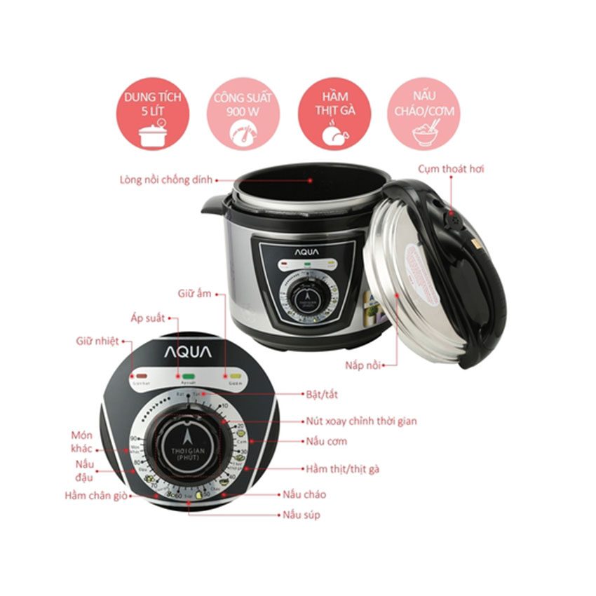 Nồi áp suất Aqua APC-50M - Hàng chính hãng