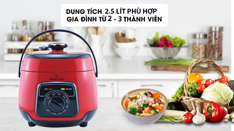 Dung tích của Nồi áp suất Elmich Smartcook PCS-1803