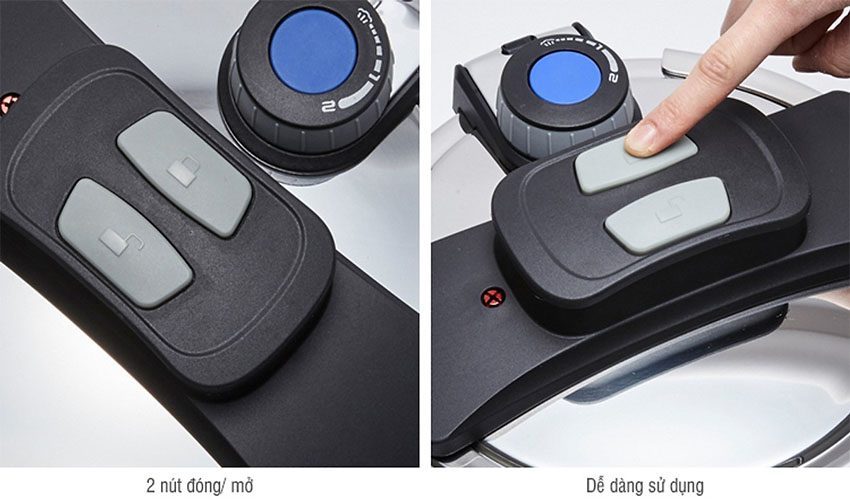 Nồi áp suất Lock&Lock One Touch CCP227SLV - Hàng chính hãng