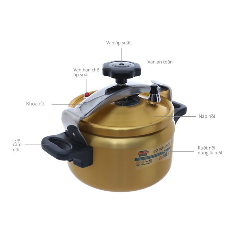 Nồi áp suất anod Sunhouse SHA8504 - Hàng chính hãng