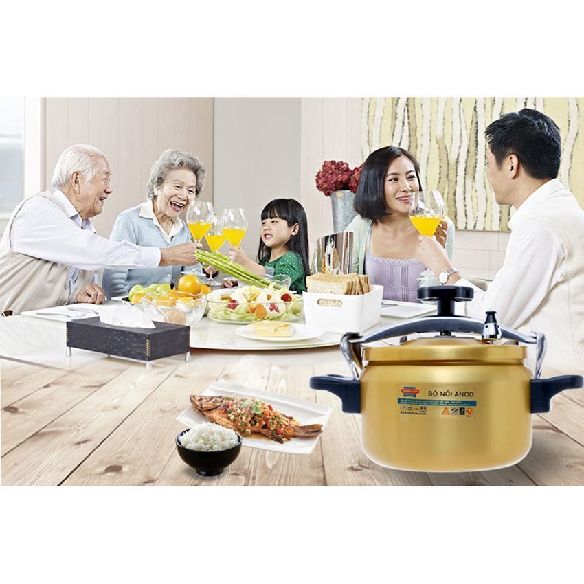 Nồi áp suất anod Sunhouse SHA8504 - Hàng chính hãng