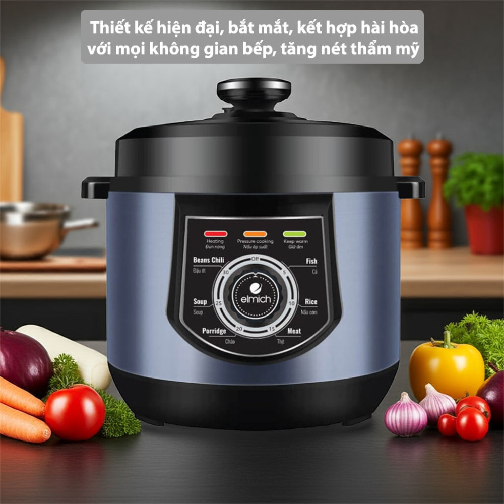 Nồi áp suất cơ 6L Elmich PCE-8572 - Hàng chính hãng