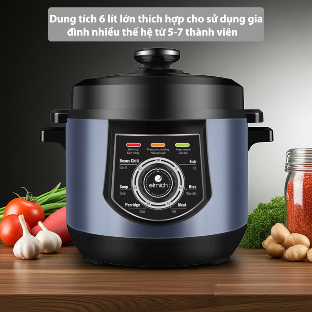 Nồi áp suất cơ 6L Elmich PCE-8572 - Hàng chính hãng