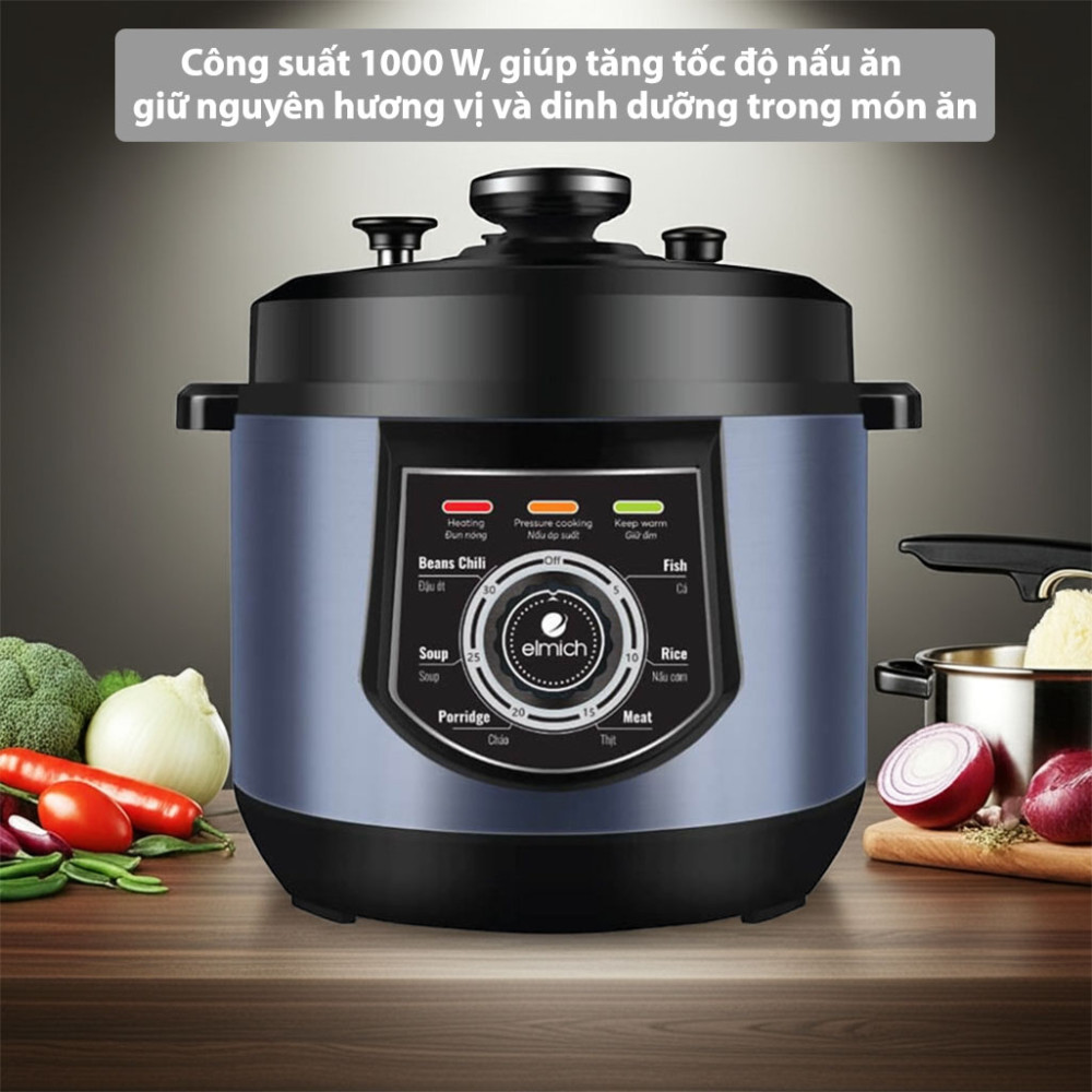 Nồi áp suất cơ 6L Elmich PCE-8572 - Hàng chính hãng